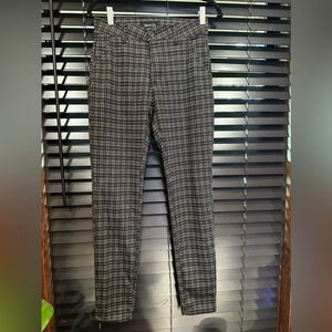 Skinny Collection Skinny Fit Pants Gray White Prince of Wales Check